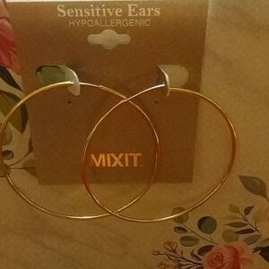 Mixit Gold Hypoallergenic Hoop Earrings
